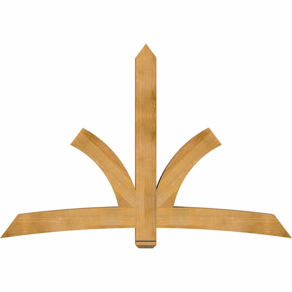 Ekena Millwork Davenport Rough Sawn Timber Gable Bracket, Western Red Cedar, 84"W x 56"H x 6"D x 6"F, 16/12 Pitch GBW084X56X0606DAV00RWR - main